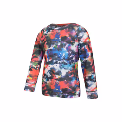 Mountain Warehouse Childrens/Kids Talus Painted Effect Long-Sleeved Base Layer Set - 9-10 Years, Dark Red