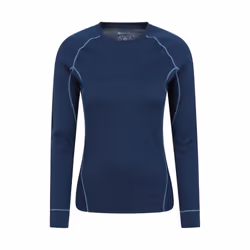 Mountain Warehouse Womens/Ladies Asgard Merino Wool Long-Sleeved Thermal Top - 20 UK, Navy