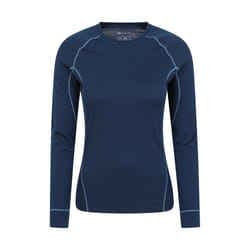 Mountain Warehouse Womens/Ladies Asgard Merino Wool Long-Sleeved Thermal Top - 20 UK, Navy