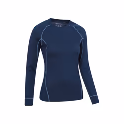 Mountain Warehouse Womens/Ladies Asgard Merino Wool Long-Sleeved Thermal Top - 20 UK, Navy