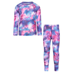 Mountain Warehouse Childrens/Kids Talus Galaxy Base Layer Set - 3-4 Years, Dark Purple
