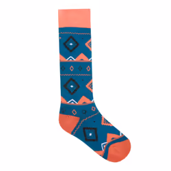 Dare 2B Childrens/Kids Fair Isle Ski Socks - 1 UK Child, Kingfisher Blue/Orange Rust