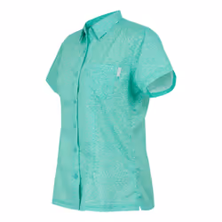 Regatta Womens/Ladies Mindano VIII Leaf Print Short-Sleeved Shirt - 16 UK, Aruba Blue