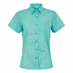 Regatta Womens/Ladies Mindano VIII Leaf Print Short-Sleeved Shirt - 20 UK, Aruba Blue