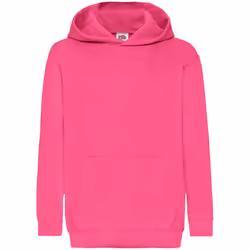 Fruit Of The Loom Older Kids Unisex Classic 80/20 Hoodie - 14-15, Fuchsia