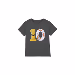 Star Wars Childrens/Kids 10 C3PO BB-8 T-Shirt - 5-6 Years, Charcoal