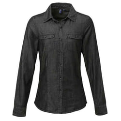 Premier Womens/Ladies Denim Jean Style Stitching Shirt