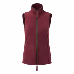Premier Womens/Ladies Artisan Fleece Gilet - XXL, Burgundy/Brown