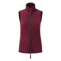Premier Womens/Ladies Artisan Fleece Gilet - XXL, Burgundy/Brown