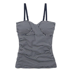 Regatta Womens/Ladies Aceana III Seeksucker Tankini Top - 10 UK, Navy/White