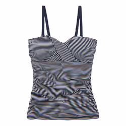 Regatta Womens/Ladies Aceana III Seeksucker Tankini Top - 12 UK, Navy/White