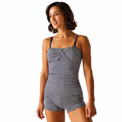 Regatta Womens/Ladies Aceana III Seeksucker Tankini Top - 12 UK, Navy/White