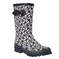 Regatta Womens/Ladies Orla Kiely Jasmine Flower Quarter Wellington Boots - 7 UK, Black