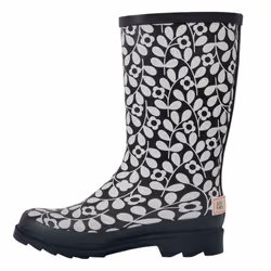 Regatta Womens/Ladies Orla Kiely Jasmine Flower Quarter Wellington Boots - 7 UK, Black