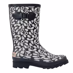 Regatta Womens/Ladies Orla Kiely Jasmine Flower Quarter Wellington Boots - 7 UK, Black
