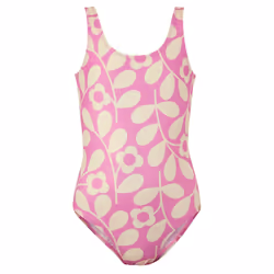 Regatta Girls Orla Kiely Jasmine Flower One Piece Swimsuit - 7-8 Years, Lilac/Cream
