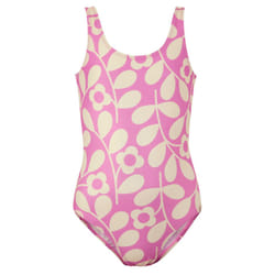 Regatta Girls Orla Kiely Jasmine Flower One Piece Swimsuit - 9-10 Years, Lilac/Cream