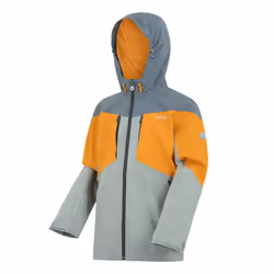 Regatta Childrens/Kids Highton VI Waterproof Jacket - 13 Years, Glacier/Bright Marigold
