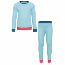 Mountain Warehouse Childrens/Kids Colour Block Merino Wool Base Layer Set - 3-4 Years, Mint