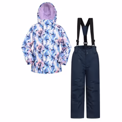 Mountain Warehouse Childrens/Kids Patterned Ski Jacket & Trousers - 2-3 Years, Purple