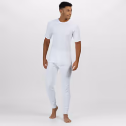 Regatta Mens Thermal Underwear Short Sleeve Vest / T-Shirt - 3XL, White
