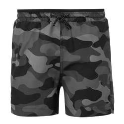 Regatta Childrens/Kids Skander III Camouflage Swim Shorts - 5-6 Years, Grey/Black