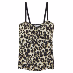 Regatta Womens/Ladies Aceana III Leopard Print Tankini Top - 8 UK, Natural