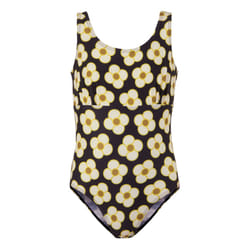 Regatta Girls Orla Kiely Spinning Flower One Piece Swimsuit - 7-8 Years, Black
