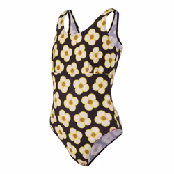 Regatta Girls Orla Kiely Spinning Flower One Piece Swimsuit - 7-8 Years, Black