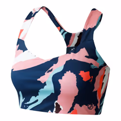 Dare 2B Womens/Ladies Marble Swirl Sports Bra - M, Light Pink/White/Navy