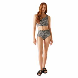 Regatta Womens/Ladies Orla Kiely Jasmine Flower Reversible Bikini - 14 UK, Black
