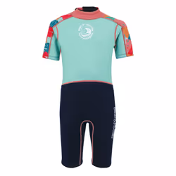Regatta Childrens/Kids Tropical Leaves Wetsuit - 11-12 Years, Aruba Blue/Navy