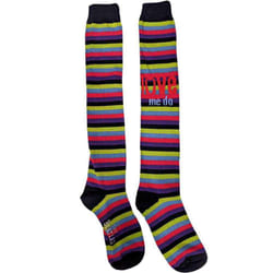 The Beatles Womens/Ladies Love Me Do Striped Knee High Socks