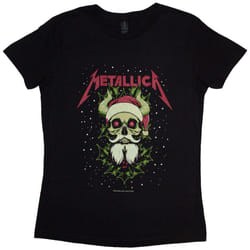 Metallica Womens/Ladies Santa Horns T-Shirt - M, Black