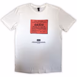 Oasis Unisex Adult Definitely Maybe Ticket Stub T-Shirt - L, White