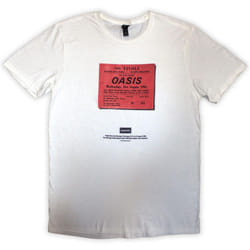 Oasis Unisex Adult Definitely Maybe Ticket Stub T-Shirt - L, White