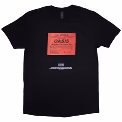 Oasis Unisex Adult Definitely Maybe Ticket Stub T-Shirt - S, Black