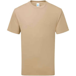 Russell Mens Ringspun Cotton Classic T-Shirt - M, Tan