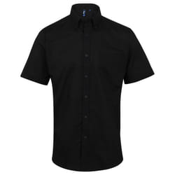 Premier Mens Signature Short-Sleeved Shirt - 23in, Black