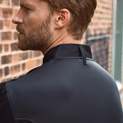 Premier Mens Coolchecker Long-Sleeved Chef Jacket - 3XL, Black