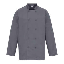 Premier Mens Long-Sleeved Chef Jacket - 5XL, Steel