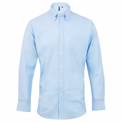 Premier Mens Signature Oxford Long-Sleeved Shirt - 23in, Light Blue