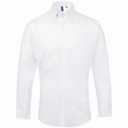 Premier Mens Signature Oxford Long-Sleeved Shirt - 23in, White