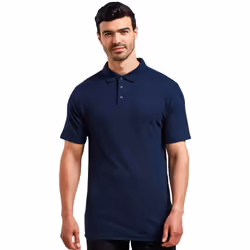 Premier Mens Pique Stud Front Polo Shirt - 4XL, Navy