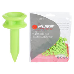 Pure2improve Step Plastic Golf Tees (Pack of 25) - 24mm, Lime