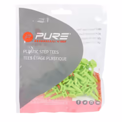 Pure2improve Step Plastic Golf Tees (Pack of 25) - 24mm, Lime