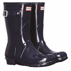 Hunter Womens/Ladies Original Short Wellington Boots - 6 UK, Navy