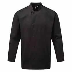 Premier Mens Essential Long-Sleeved Chef Jacket - 5XL, Black