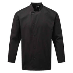 Premier Mens Essential Long-Sleeved Chef Jacket - 5XL, Black