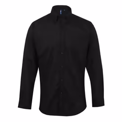Premier Mens Signature Oxford Long-Sleeved Formal Shirt - 23in, Black